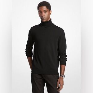 NWT Michael Kors Black Wool Turtleneck Sweater, Small